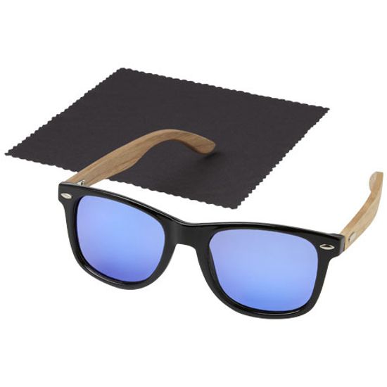 Hiru, зеркальные поляризованные солнцезащитные очки в оправе из переработанного PET-пластика/дерева в подарочной коробке
