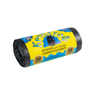 КРЕПАКОФ Мешки д/мусора 30л*30шт рулон ПНД 9мкм