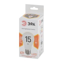 Лампа светодиодная ЭРА STD LED A60-15W-827-E27 E27 / Е27 15 Вт груша теплый белый свет | Лампы cветодиодные Груша (A)
