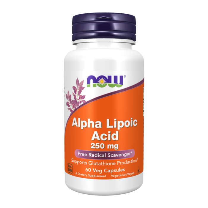 Альфа-липоевая кислота 250 мг, Alpha Lipoic Acid 250 mg, Now Foods, 60 капсул