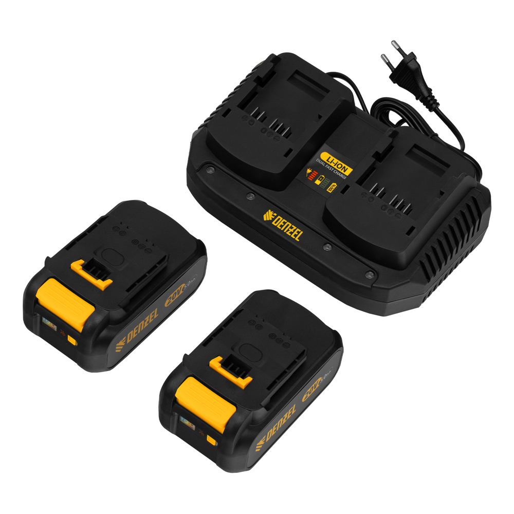 Снегоуборочная машина аккумуляторная, ESB-560Li, 560 мм, 40В, 2 АКБ 5 Ач, ЗУ, метал. шнек Denzel