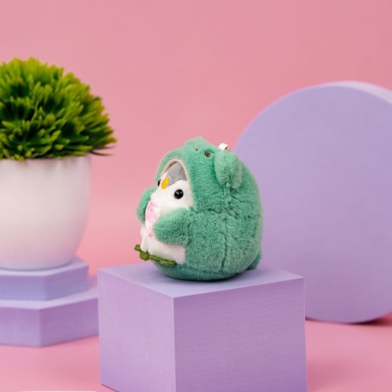 Брелок мягкий "Пингвин в костюме" зеленый 10 см