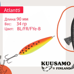Блесна колебалка Kuusamo Atlantti 90/25 BL/FR/FO-B UV