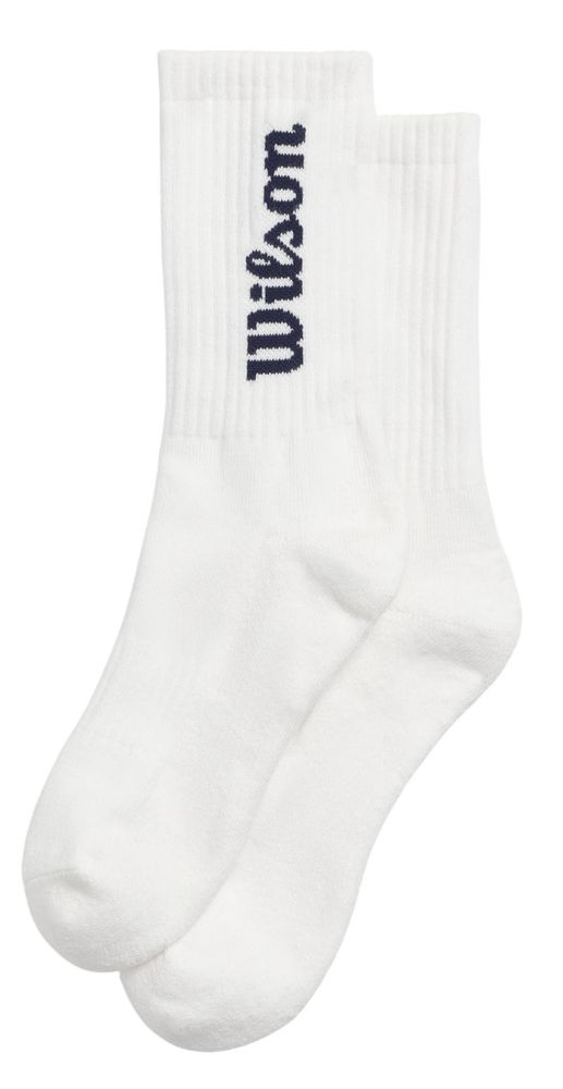 Теннисные носки Wilson Crew Logo 1P - bright white/classic navy