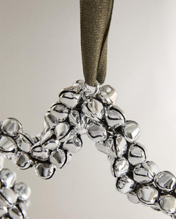 ZARA HOME ЕЛОЧНОЕ УКРАШЕНИЕ «ЗВЕЗДА С КОЛОКОЛЬЧИКАМИ», СЕРЕБРЯНЫЙ