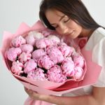 25 пионов "Сара Бернар" – фото товара из салона цветов FloArt, доставка по Южно-Сахалинску