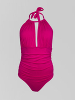 Купальник Fardas 23178 слитный однотонный с открытой спинкой