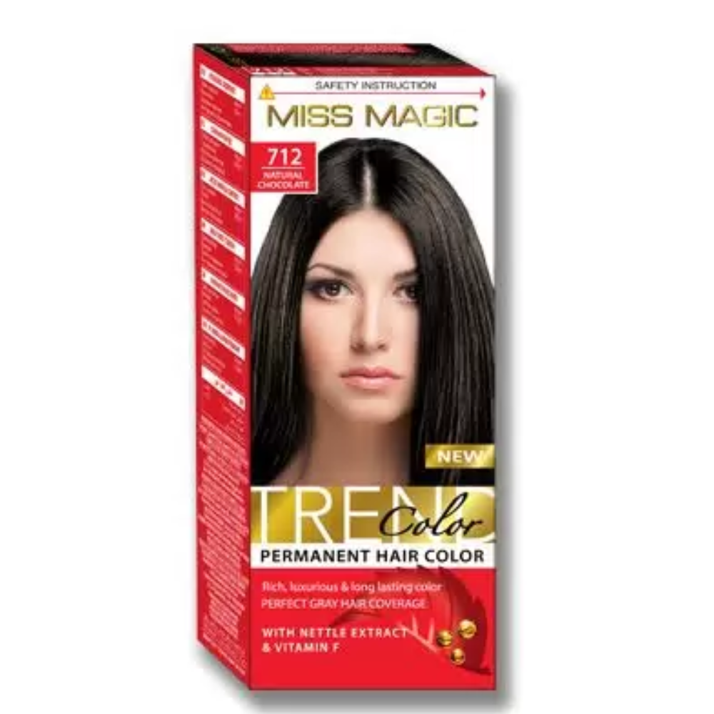 Краска для волос Miss Magic №712 Натуральный шоколад 90 гр