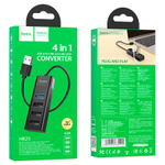 USB Hub Port HOCO HB25 Easy mix 4-in-1 converter (USB to USB3.0+USB2.0*3)