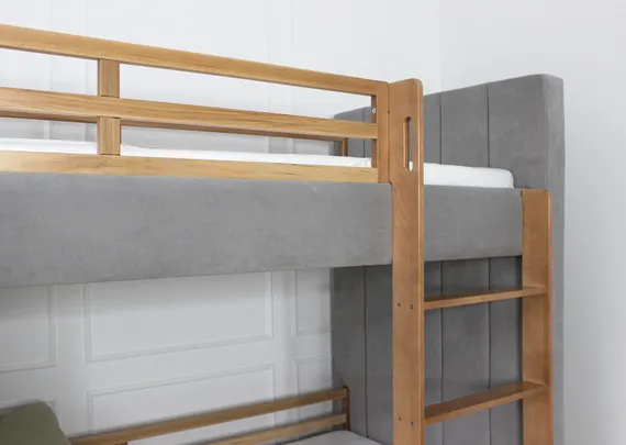 Кровать двухъярусная Cosy антивандальная ткань (серый)