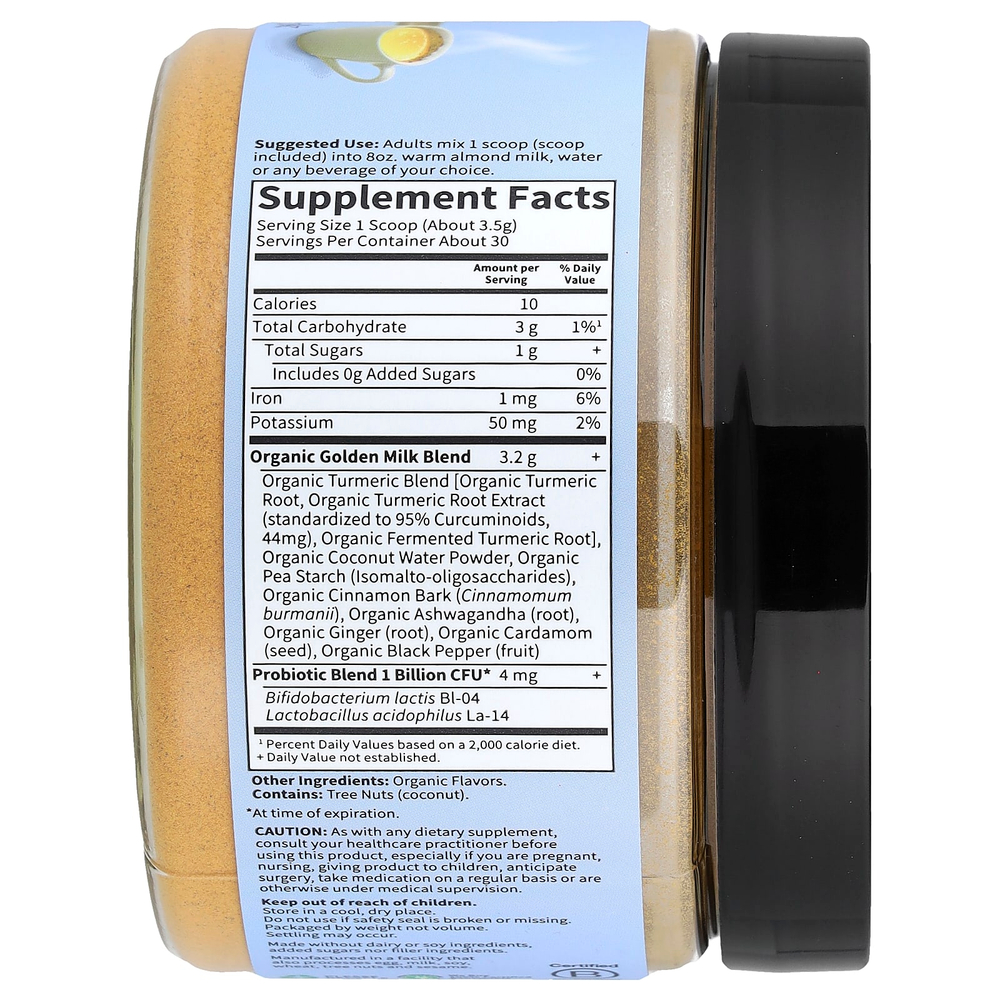 Garden of Life, Organics, Golden Milk, восстановление и питание, 105 г (3,7 унции)