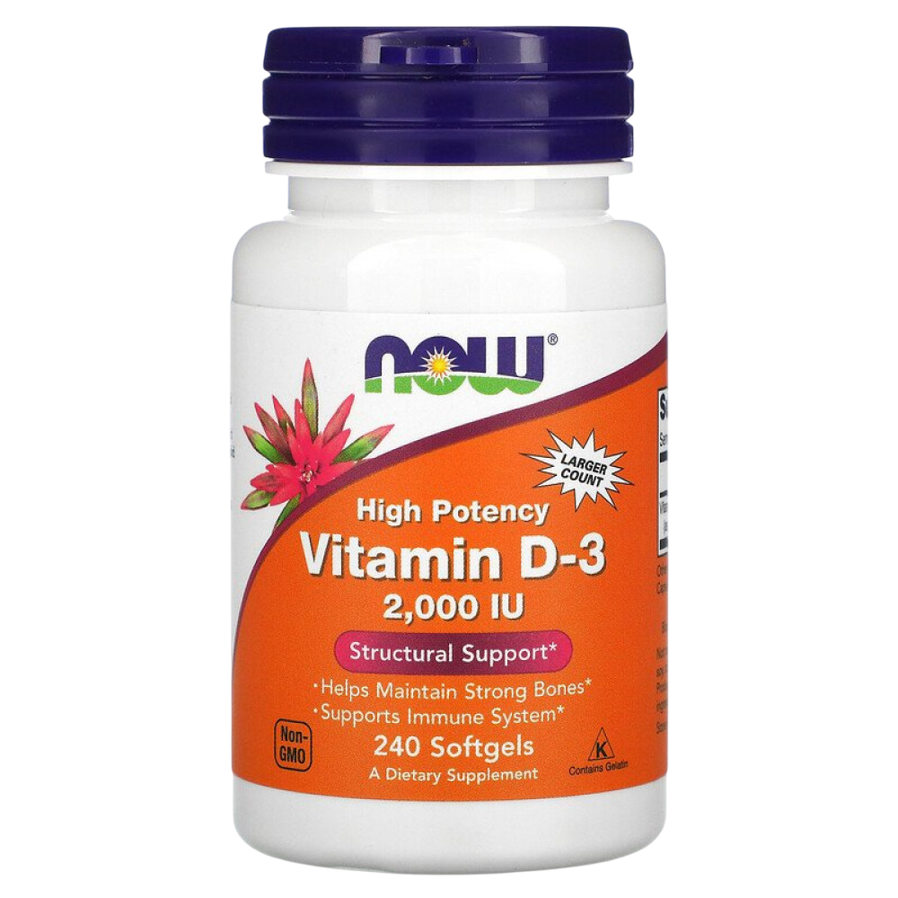 Now Foods Vitamin D3 2000 IU 240 softgels , Витамин Д3