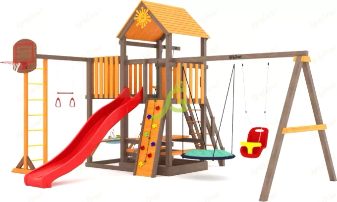 Детская площадка Панда Фани с балконом мод.1