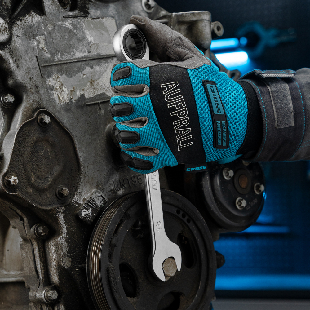 Ключ комбинированный трещоточный, 18 мм, количество зубьев 100 Gross