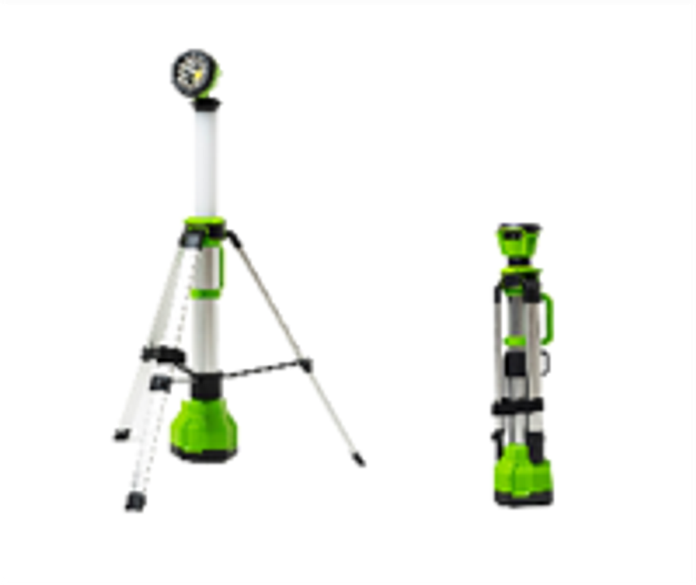 LED-мачта аккумуляторная 2-в-1 Greenworks G120WLS, 24V, макс. 2200 лм, 82-112 см, без АКБ и ЗУ (3401107)