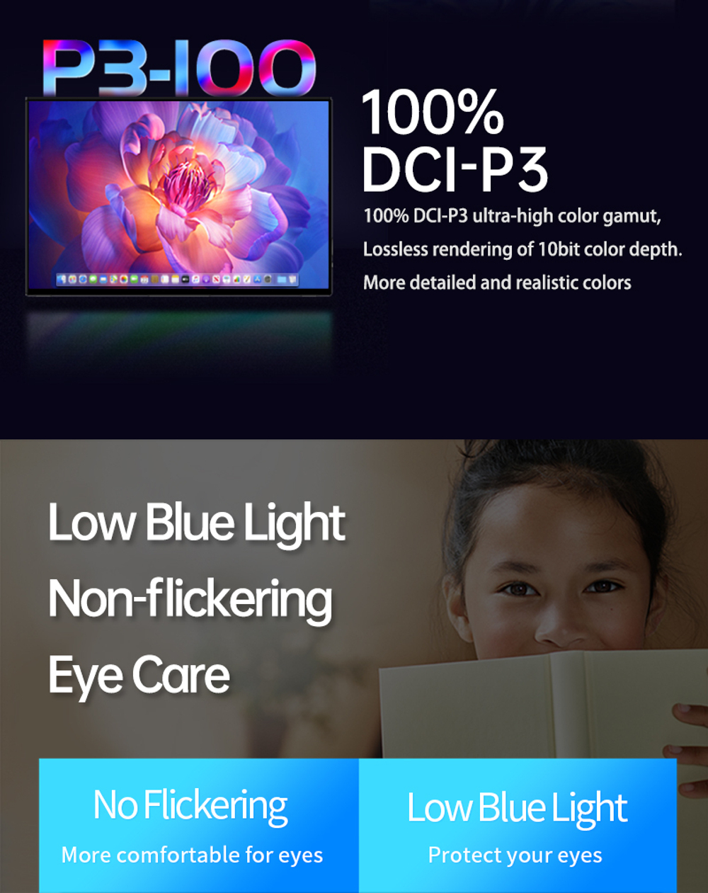 16" Портативный монитор VCHANCE 4K OLED 3840x2400, 60 Гц