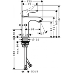 Смеситель для раковины Hansgrohe Metris 31088000 хром