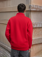 Толстовка мужская с зип-воротником "Saint Petersburg" красный