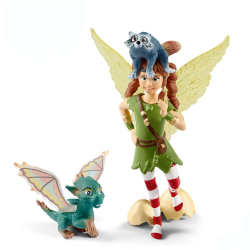 Schleich Elf World Bayala Movie - Эльф Марвин с Нугуром и Пиухом 70581 / артикул   70581  / GTIN 4055744030130