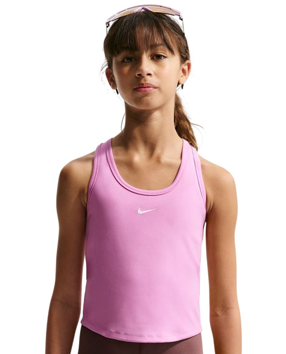 Футболка для девочки Nike Kids Dri-Fit One Fitted Tank - magenta/white