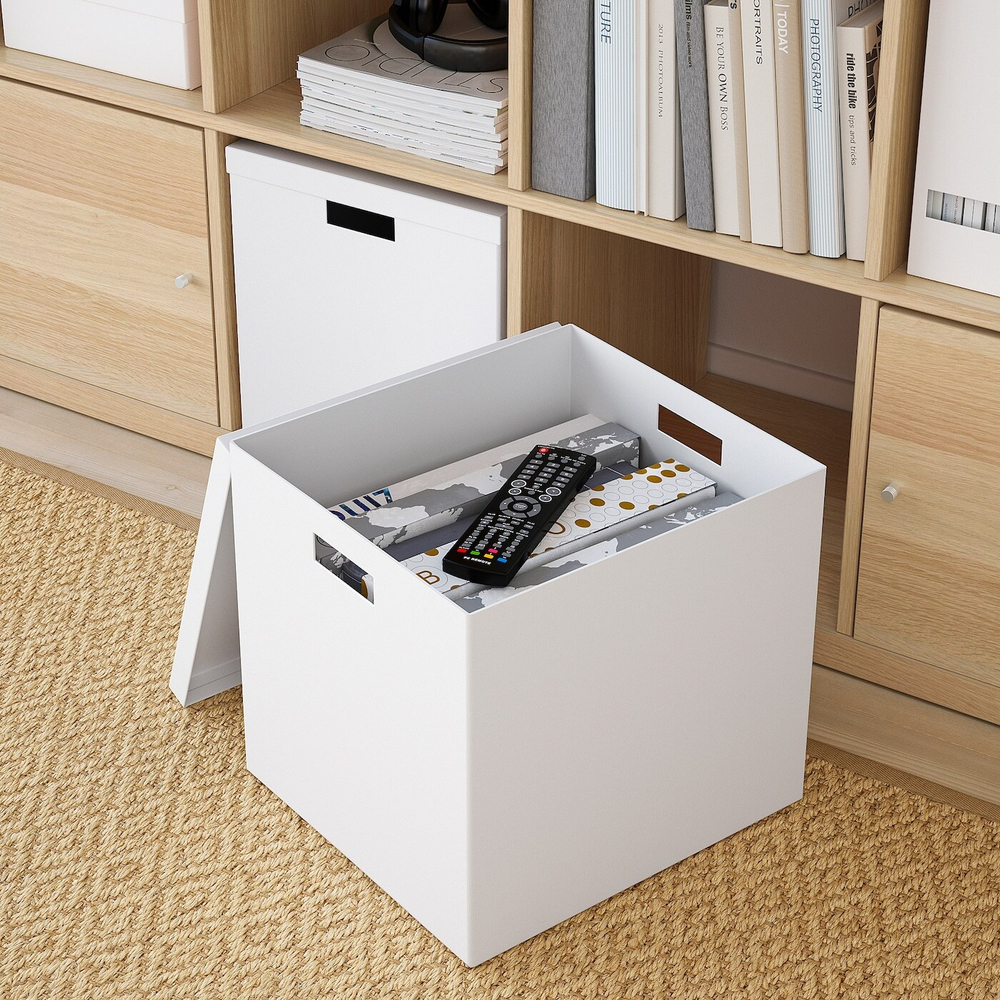 IKEA TJENA  (ИКЕА ТЙЕНА)  -  Контейнер с крышкой, белый, 32x35x32 см