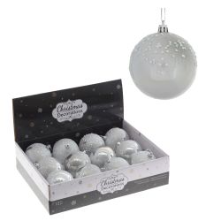 GAEM Набор из 12шт Украшение новогоднее "Шар", D 8 см, L35 W27 H8,5 см