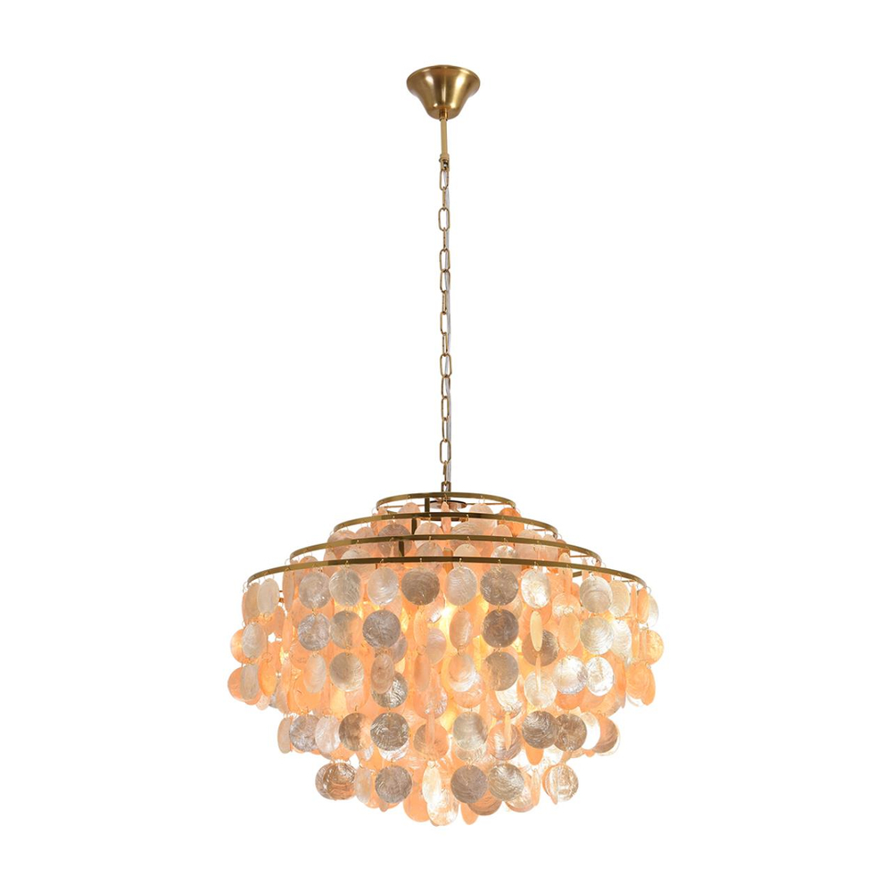 8386/6 MODERNI LN26 140 бронза/перламутровый, металл/ракушка Люстра E14 6*40W 220V SHELLA