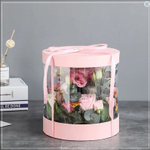 Шляпная упаковка РОЗОВАЯ д. 12 см высота 12 см.