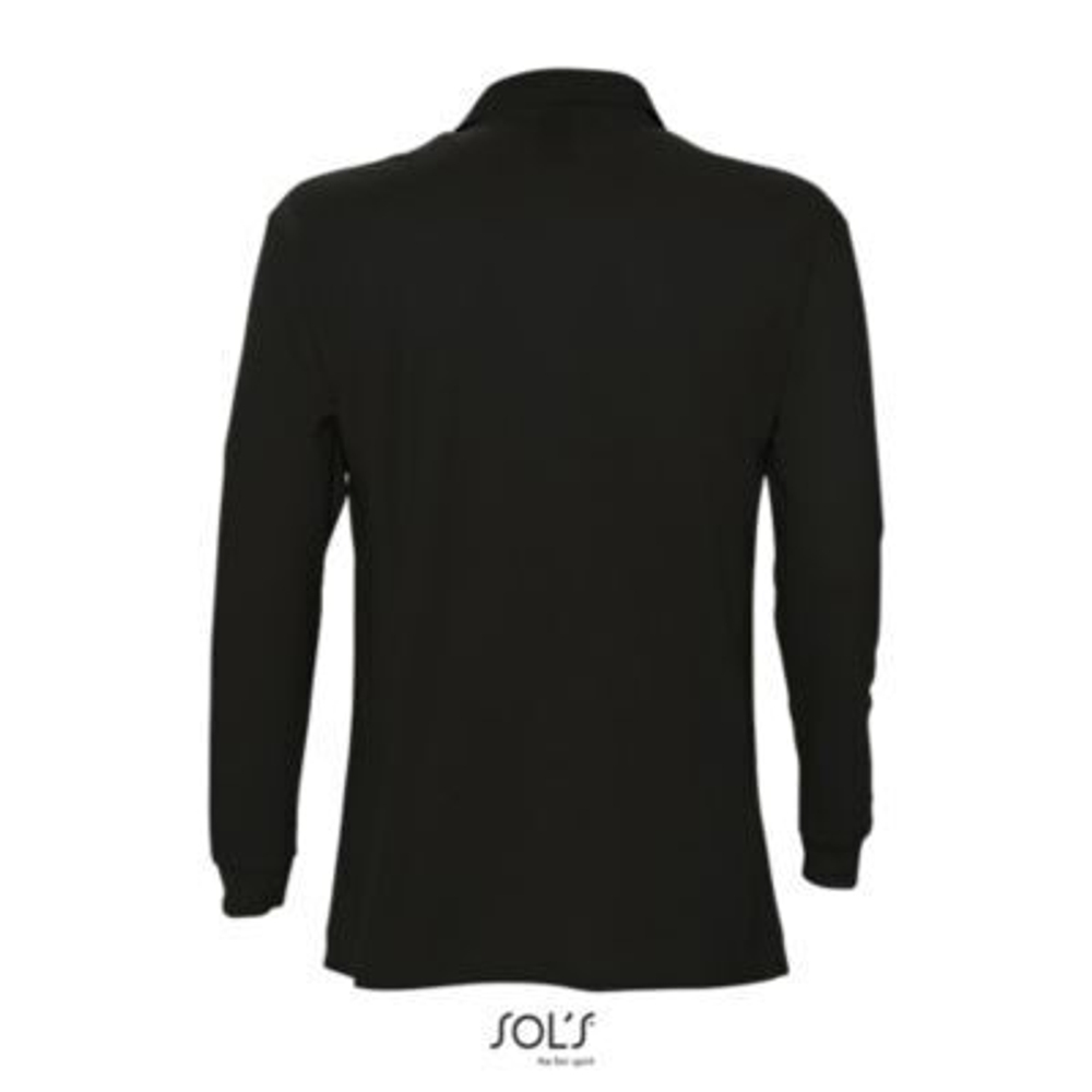 Рубашка поло мужская Sol's Star с длинным рукавом. Серый  S