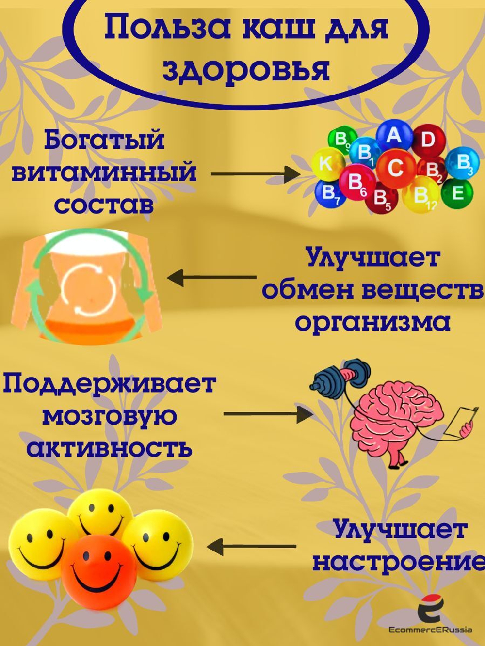 Каша быстрого приготовления Relish, гречневая, Овощи и зелень 35 гр. 35 шт.