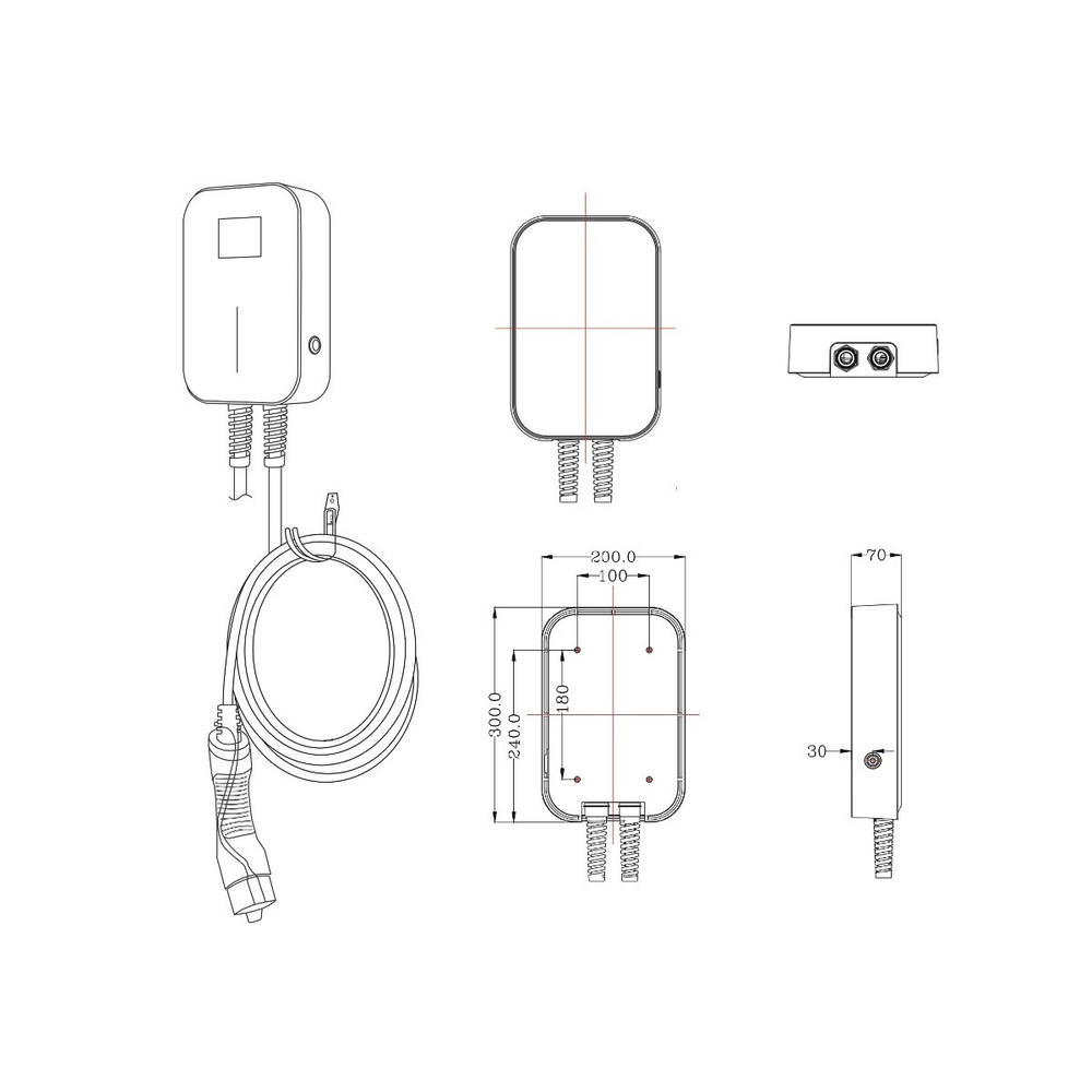 Зарядная станция Besen BS20-BA-OCPP с розеткой Type 2 и OCPP