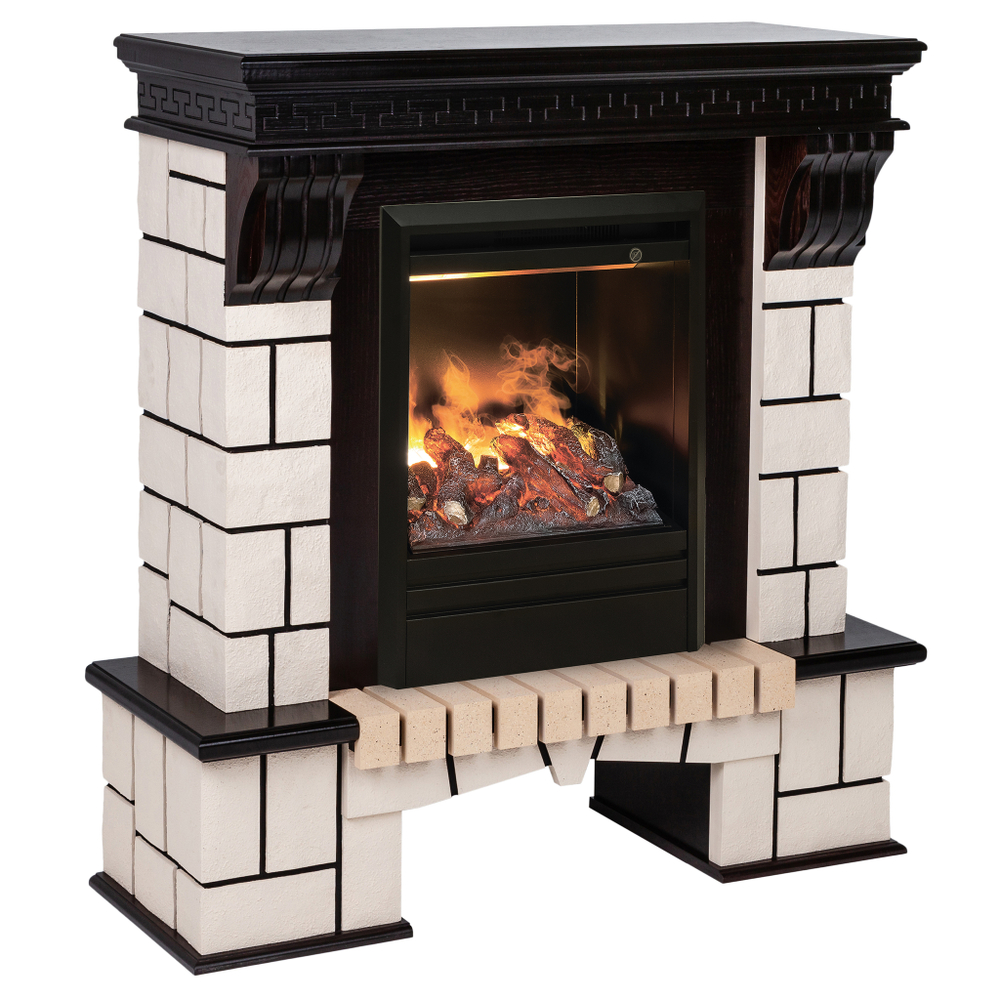 Каминокомплект Real Flame Stone AO-297 с очагом 3D Olympic