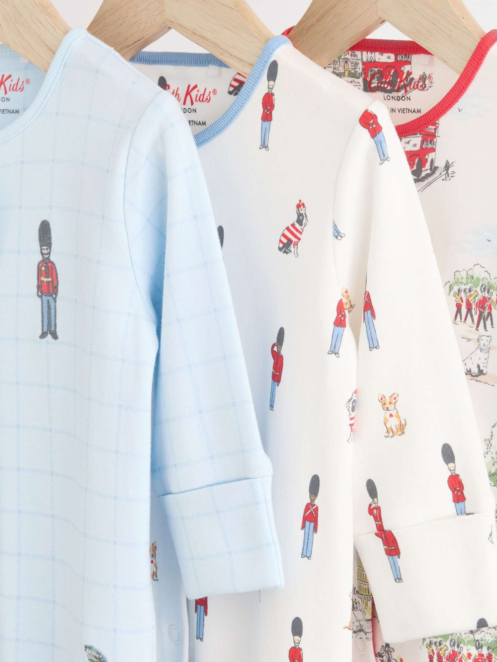 Комбинезон / Cлип для малышей Next B56-447, 3 шт., Голубой, Бежевый