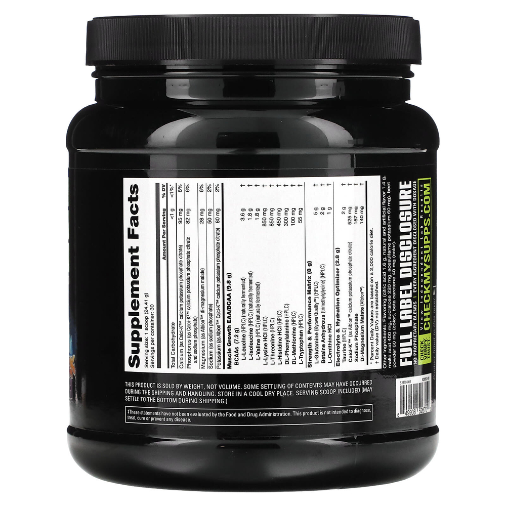 NutraBio, Intra Blast, аминокислотное топливо для приема во время тренировки, New York Punch, 732 г (1,61 фунта)