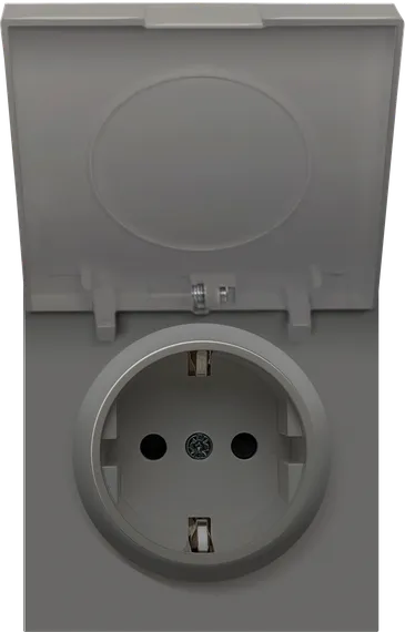 Donel R98 матовый шоколад накладка для розетки Schuko с большой крышкой, 16A 250 В~, серия DA