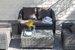 "Кон Панна" лаунж-зона из искусственного ротанга, цвет графит