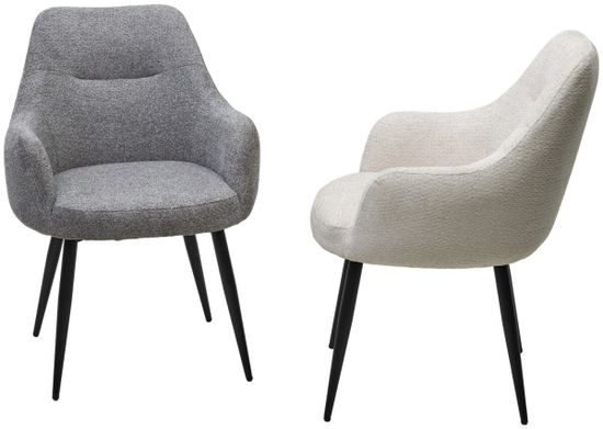 Стул STAMEN ткань DAVIS RETRO BLISS 02 светло-бежевый / черный каркас