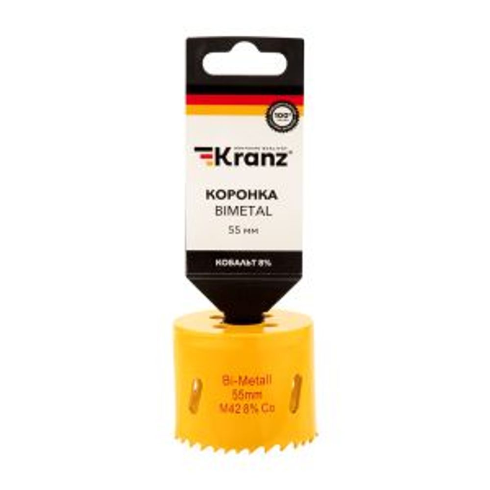 Коронка по металлу биметаллическая (Bimetal) 55мм KRANZ
