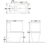 Унитаз-компакт BelBagno Marmi BB052CPR безободковый P-trap
