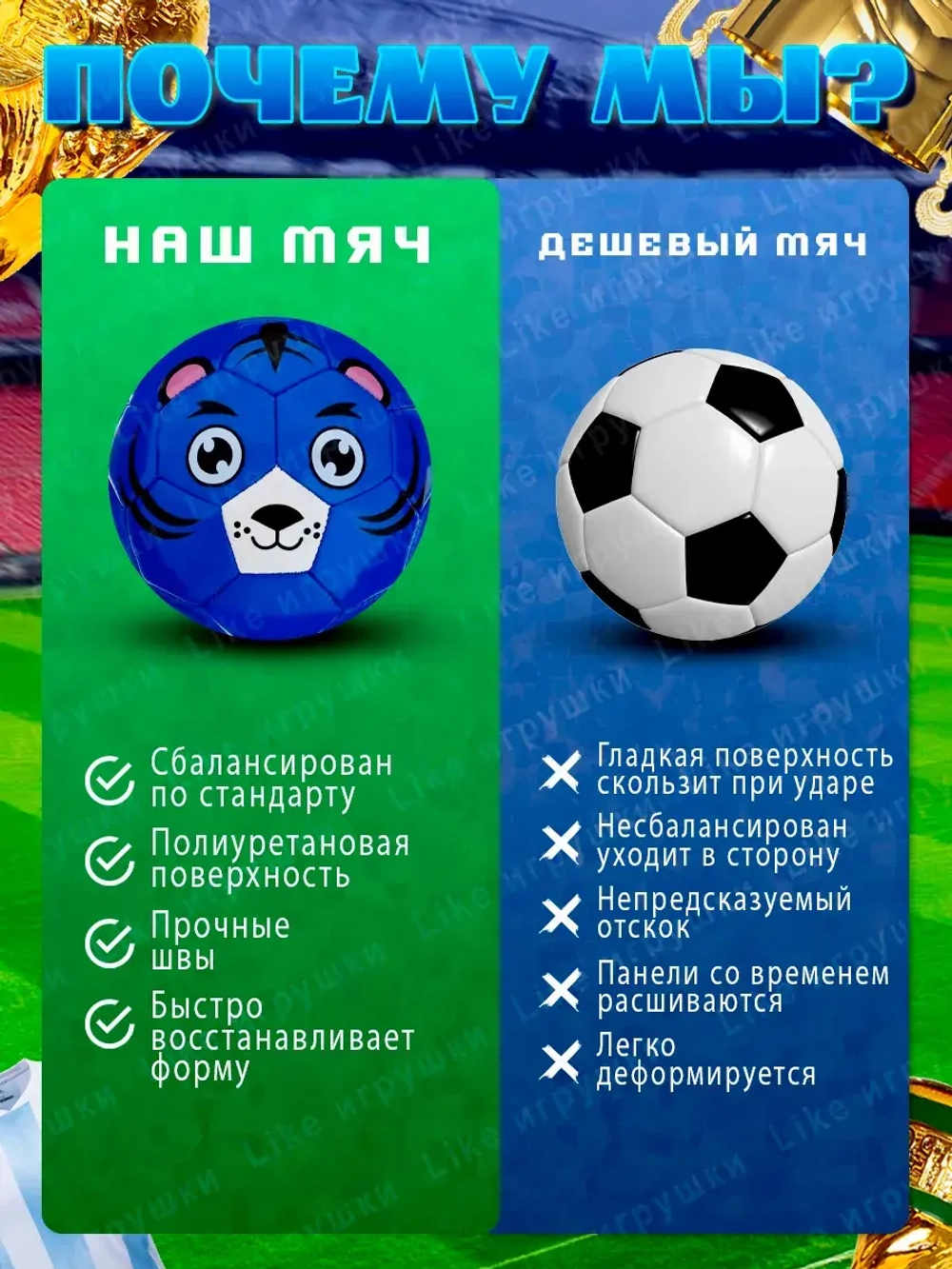 Мяч футбольный размер 2 детский