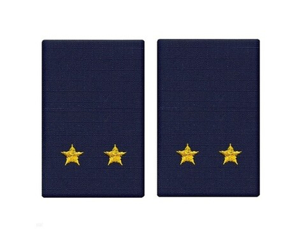 Фальшпогоны Полиция темно-синие с вышитыми звездами лейтенант