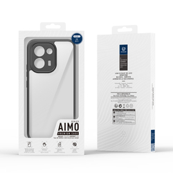 Чехол прозрачный с черными рамками для iQOO Z11, серия Aimo Series от Dux Ducis