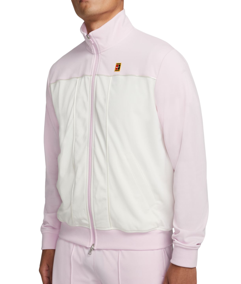 Мужская теннисная кофта Nike Court Heritage Suit Jacket - pink foam/sail