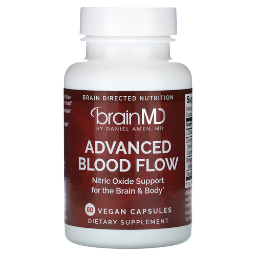 BrainMD, Advanced Blood Flow, улучшенный кровоток, 60 веганских капсул