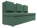 Диван кухонный прямой Маккон 3-х местный, Амур 11 зеленый, Рогожка, 125867
