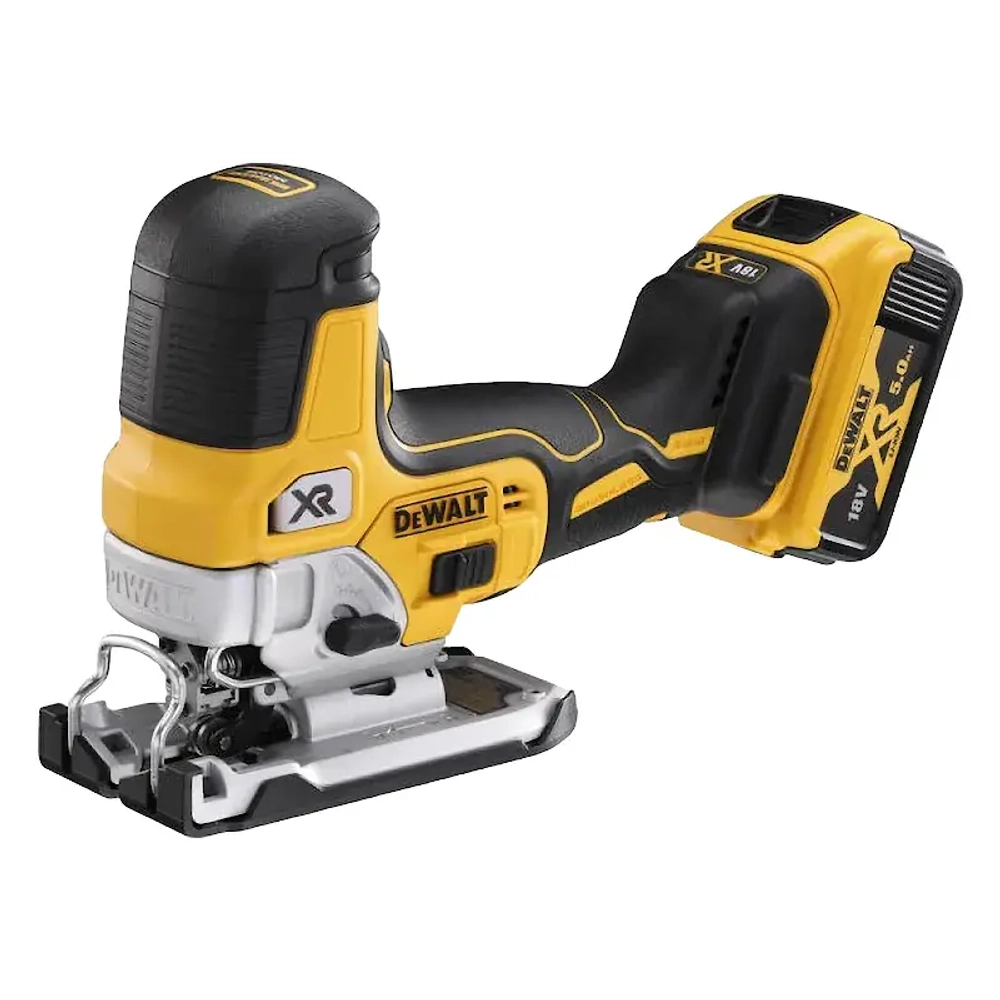 DeWalt DCS335P2 аккумуляторный лобзик (2 x 5 Ач, ЗУ)
