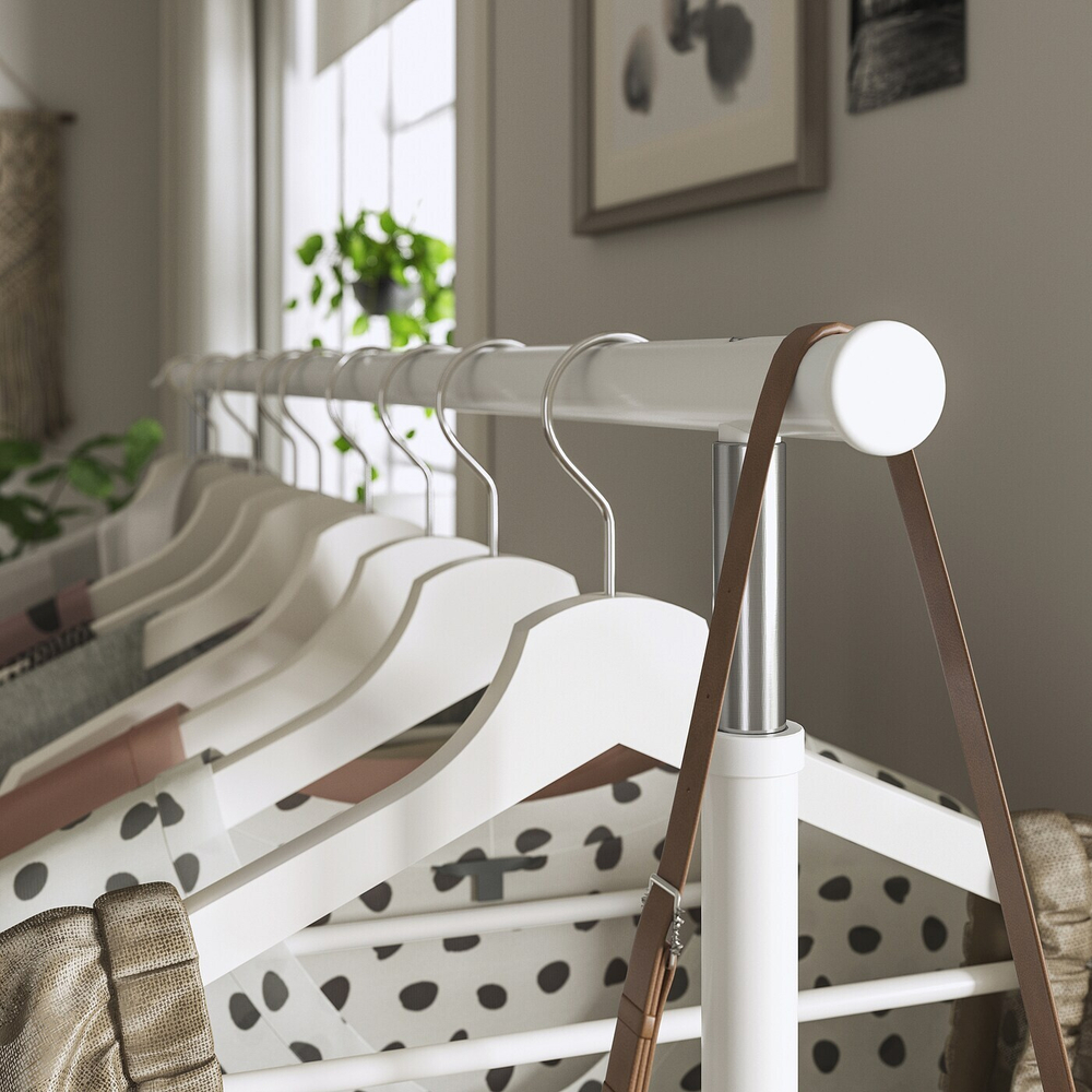 Вешалка для одежды IKEA RIGGA (РИГГА), Белый, 175х111х51 см