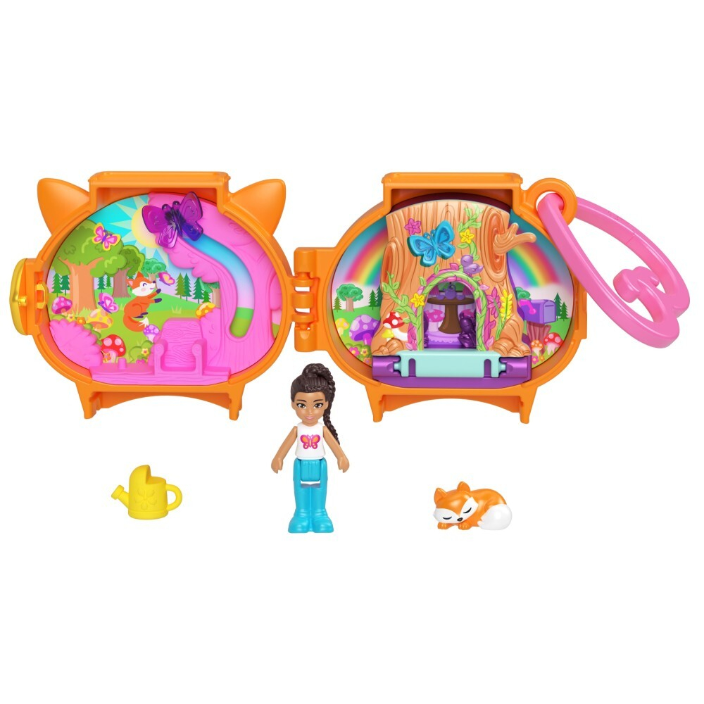 Polly Pocket - Компактный набор лисенка с куклой + аксессуары HRD39