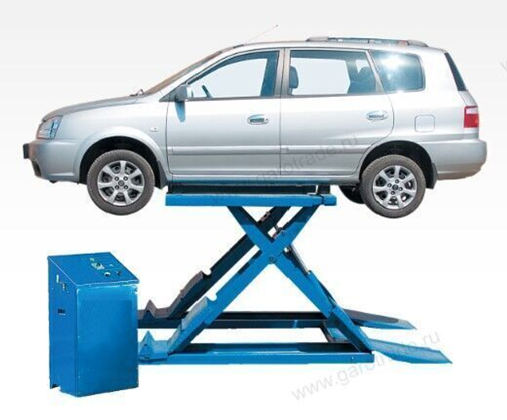 Ножничный подъемник под пороги на пол Длинные трапы ПГН3000/Н