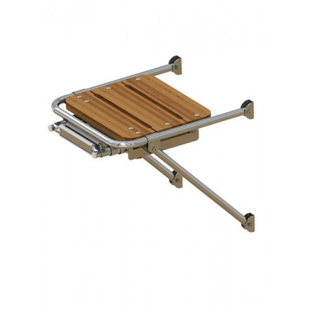 Платформа кормовая с трапом 2 ступени серые